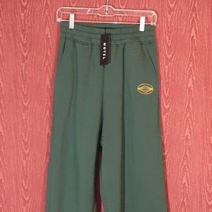 MOTEL ROIDER FOREST GREEN WINNING TEAM EMB JOGGING PANTS MEN'S SIZE M